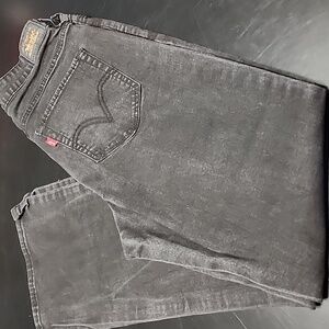 Vintage Levi's 512 Bootcut Black Denim Jeans Sz 16W
